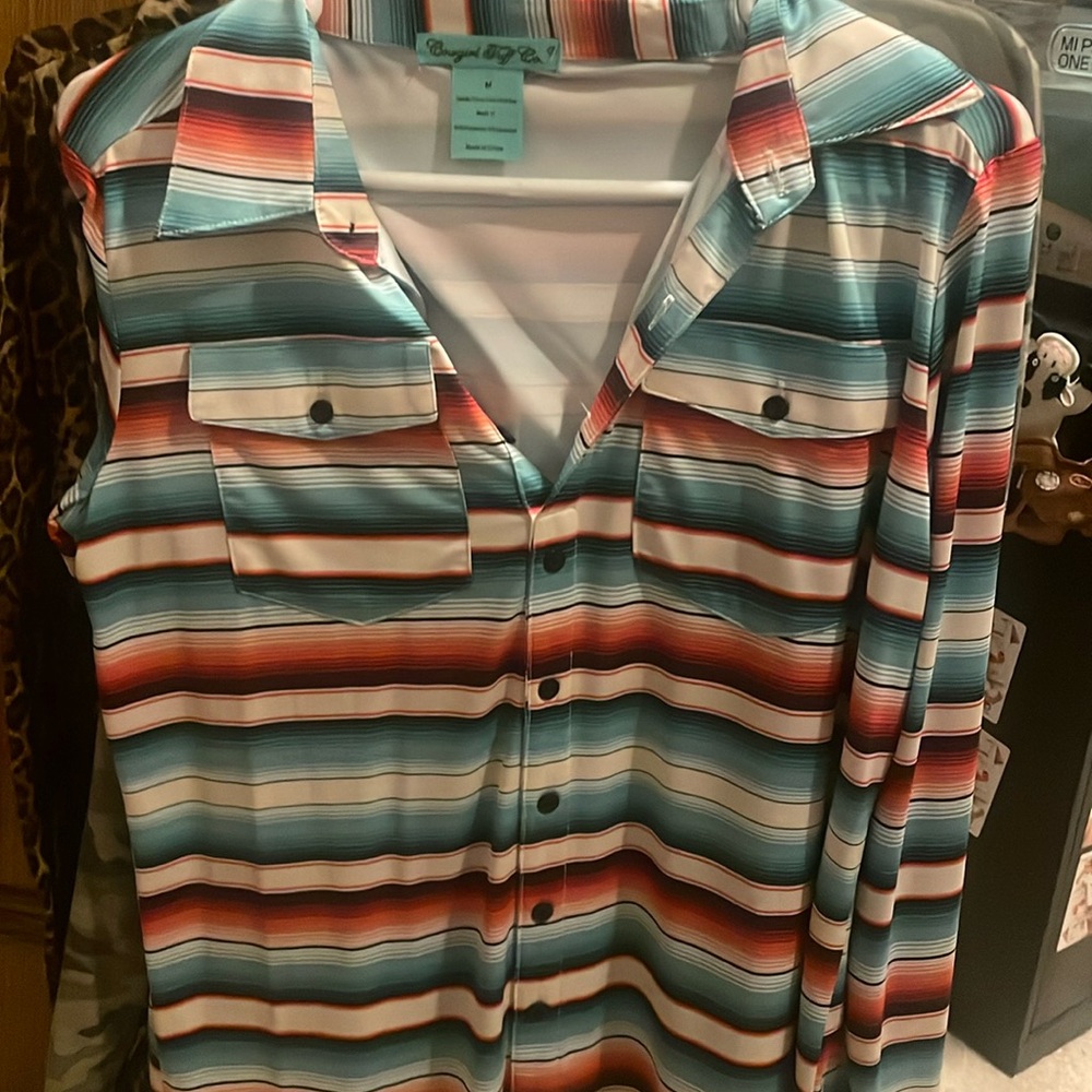 Serape Cowgirl tuff Button Down